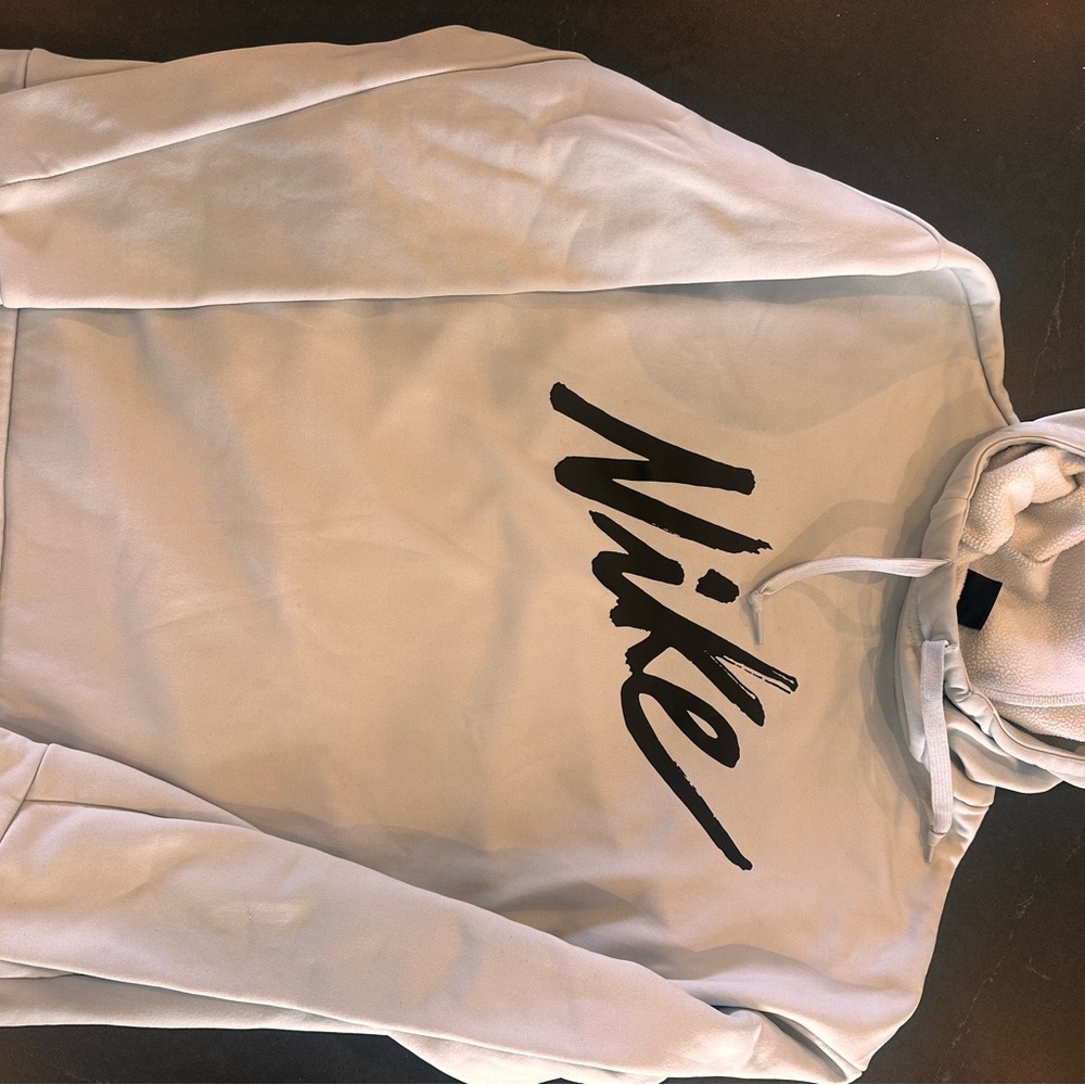 Nike Cream Hoodie with Black Logo
